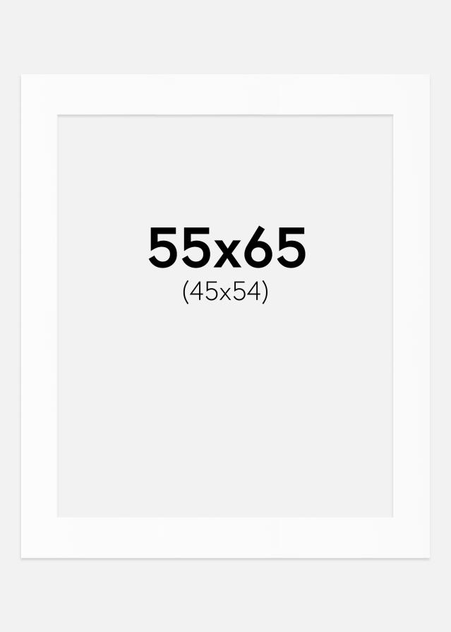 Paspartu Baltas Standartas (Balta Šerdis) 55x65 cm (45x54)