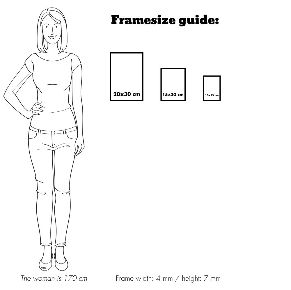 Rėmas Lygus Metalas Auksas 20x30 cm