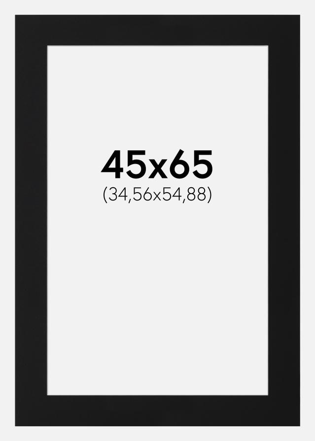 Paspartu Juodas Standartas (Balta Šerdis) 45x65 cm (34,56x54,88)