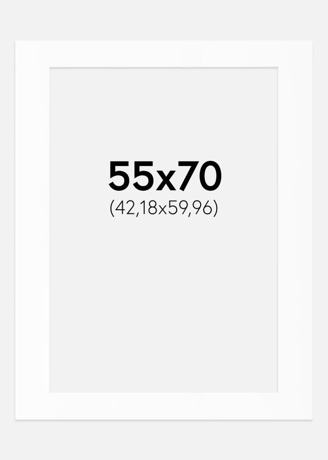 Paspartu Baltas Standartas (Balta Šerdis) 55x70 cm (42,18x59,96)