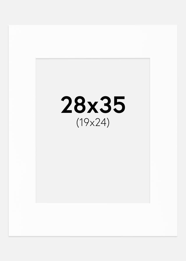 Paspartu Canson Baltas Balta šerdis 28x35 cm (19x24)