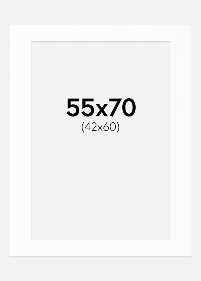Paspartu Baltas Standartas (Balta Šerdis) 55x70 cm (42x60)