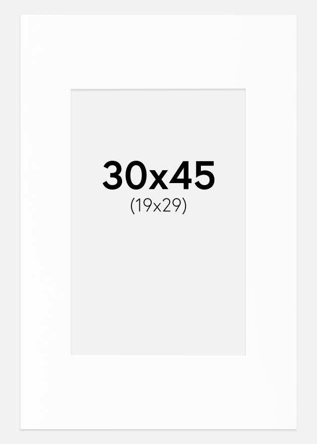 Paspartu Canson Baltas Balta šerdis 30x45 cm (19x29)