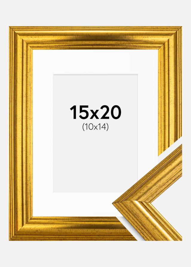 Rėmas Västkusten Auksas 15x20 cm - Paspartu Baltas 11x15 cm