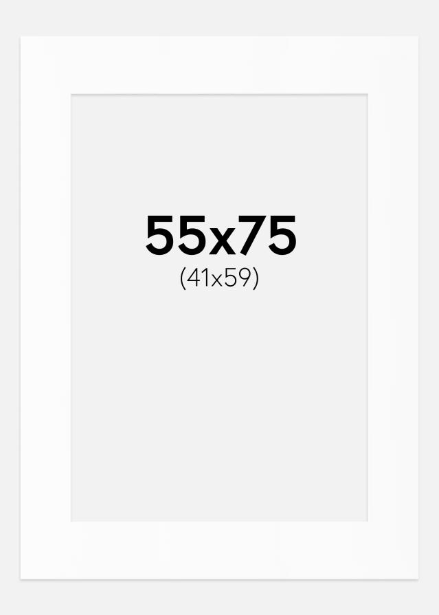 Paspartu Baltas Standartas (Balta Šerdis) 55x75 cm (41x59)