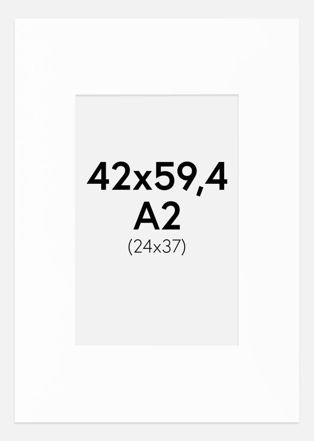 Paspartu Canson Baltas Balta šerdis 42x59,4 cm (24x37)