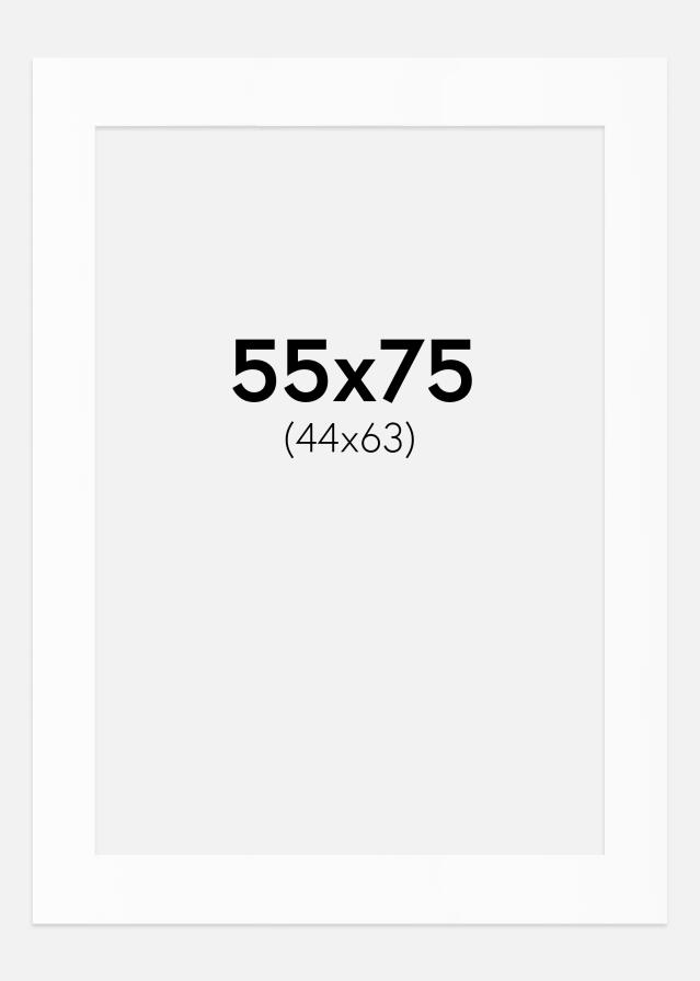 Paspartu Baltas Standartas (Balta Šerdis) 55x75 cm (44x63)