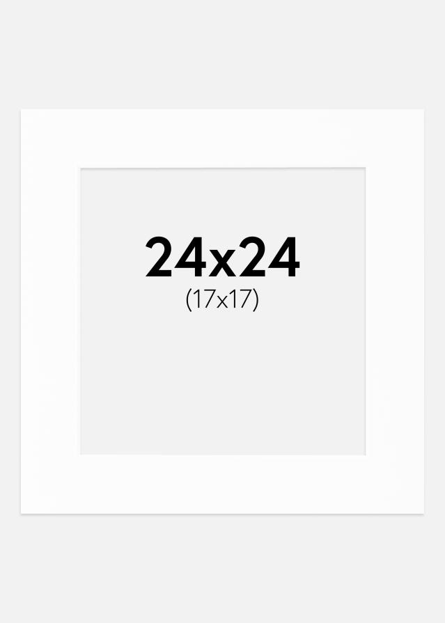 Paspartu Canson Baltas Balta šerdis 24x24 cm (17x17)