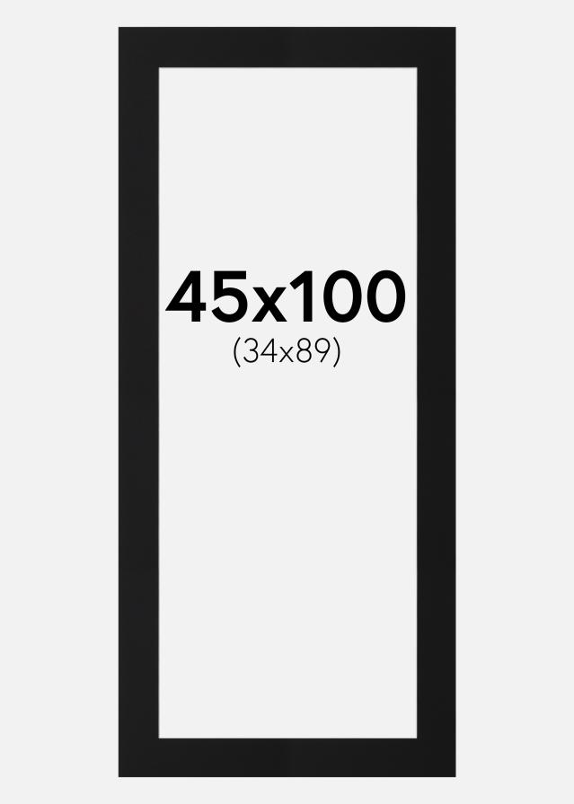 Paspartu Juodas Standartas (Balta Šerdis) 45x100 cm (34x89)