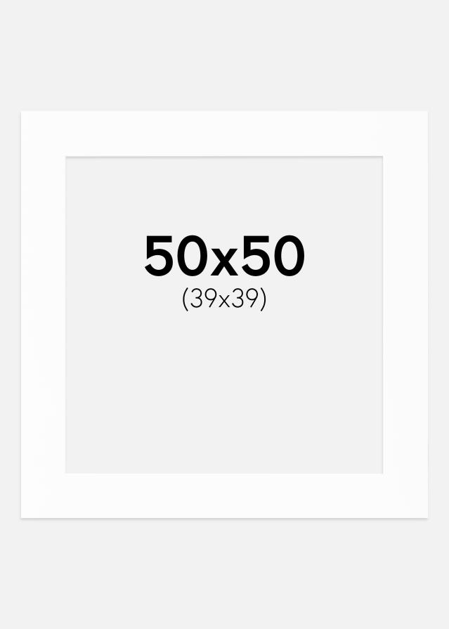 Paspartu Canson Baltas Balta šerdis 50x50 cm (39x39)