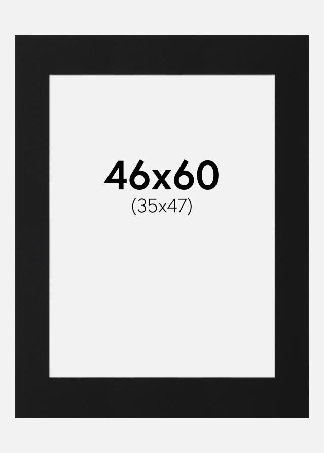 Paspartu Juodas Standartas (Balta Šerdis) 46x60 cm (35x47)