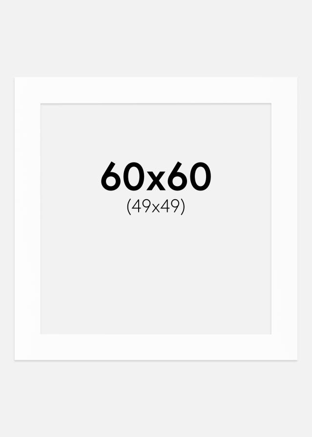 Paspartu Canson Baltas Balta šerdis 60x60 cm (49x49)