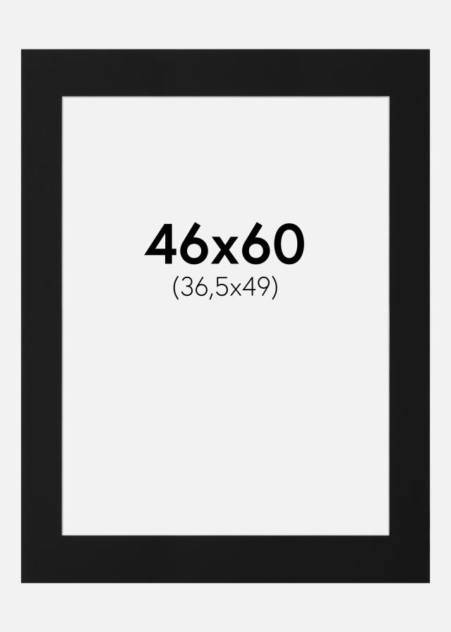 Paspartu Juodas Standartas (Balta Šerdis) 46x60 cm (36,5x49)