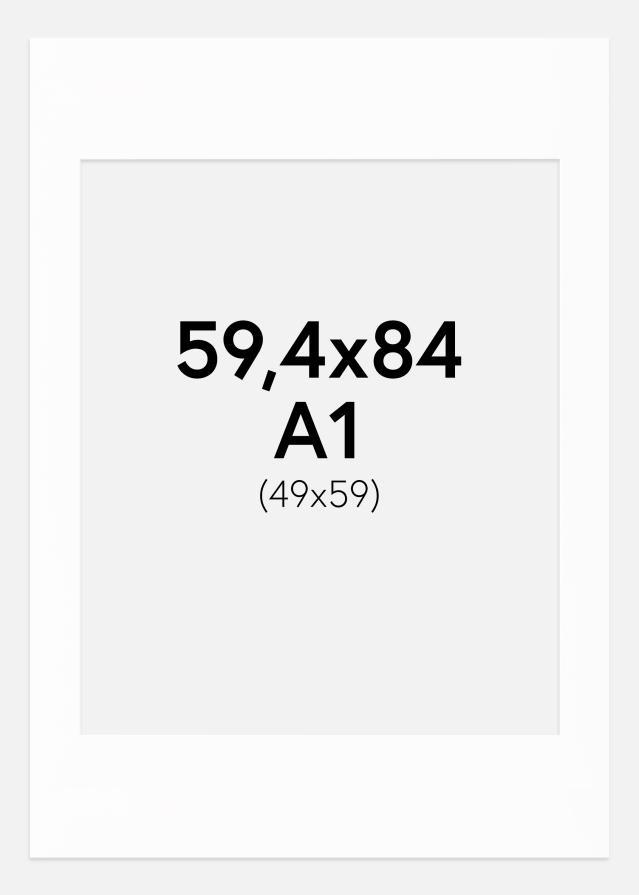 Paspartu Canson Baltas Balta šerdis 59,4x84 cm (A1) (49x59)