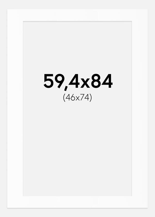 Paspartu Baltas Standartas (Balta Šerdis) 59,4x84 cm (46x74)