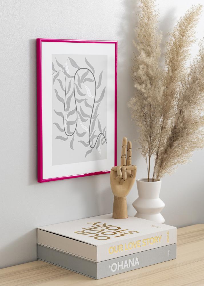 Rėmas New Lifestyle Tamsiai rožinė 70x100 cm - Paspartu Juodas 24x36 inches