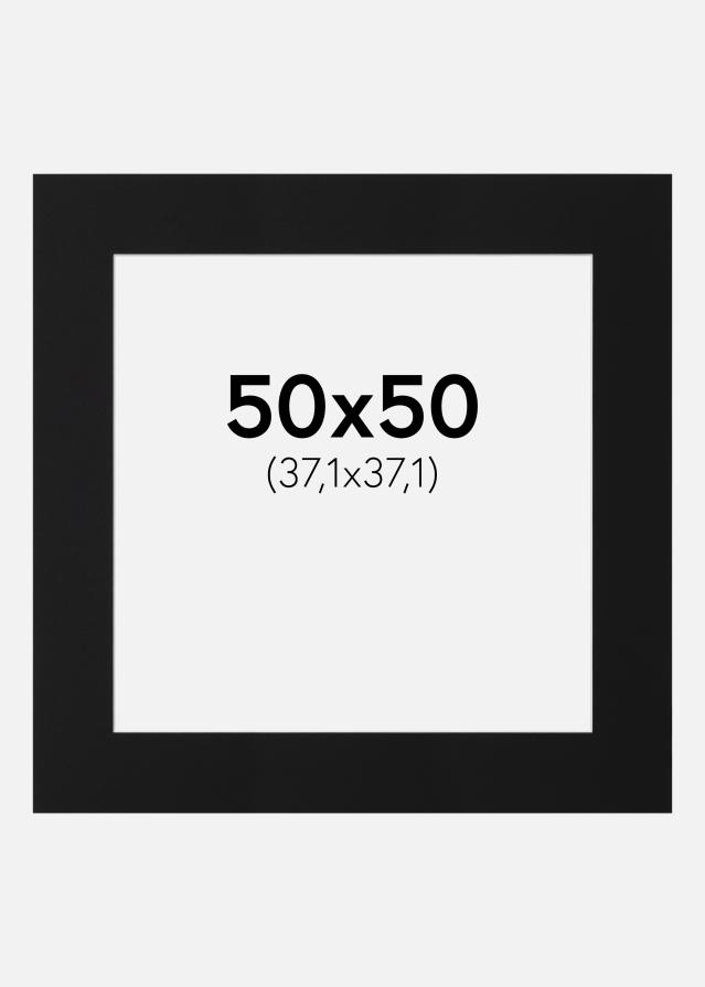 Paspartu Juodas Standartas (Balta Šerdis) 50x50 cm (37,1x37,1)