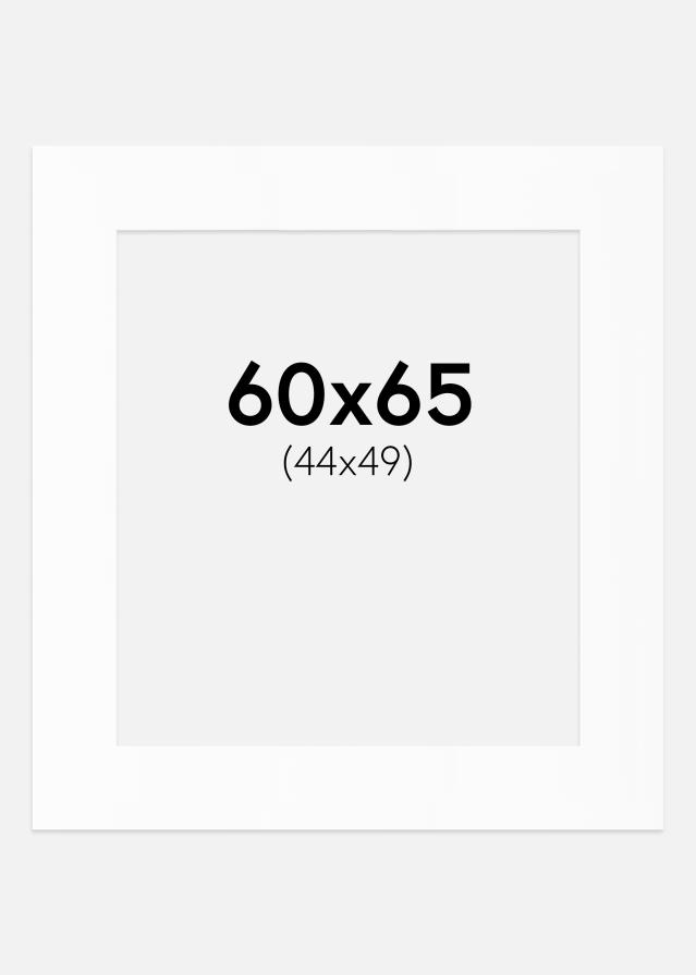 Paspartu Baltas Standartas (Balta Šerdis) 60x65 cm (44x49)