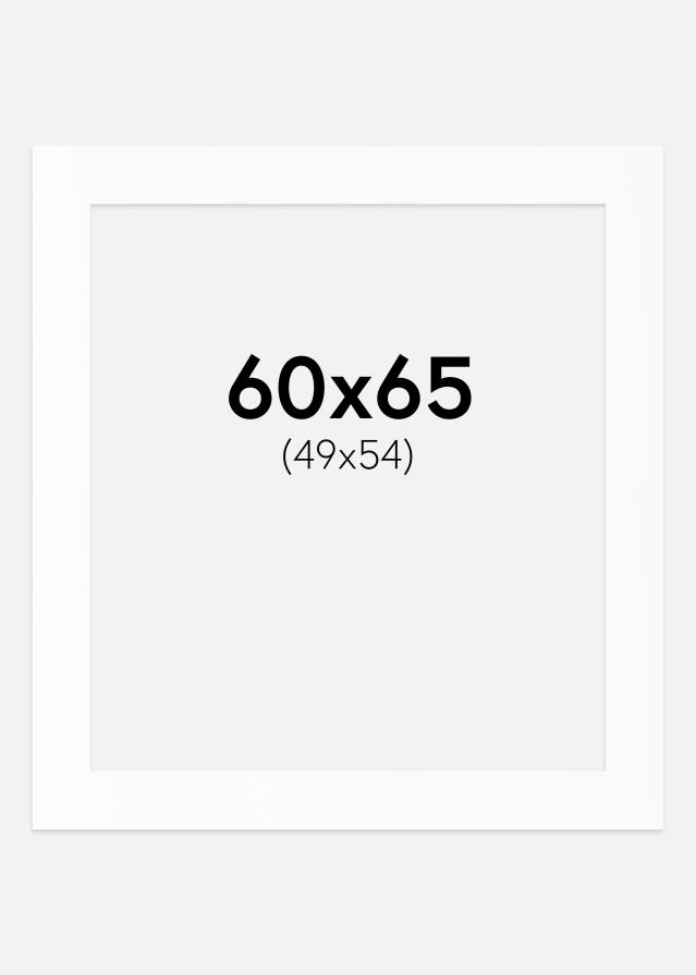 Paspartu Baltas Standartas (Balta Šerdis) 60x65 cm (49x54)
