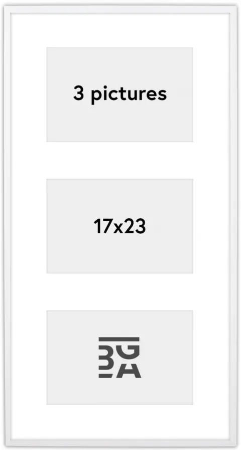 Edsbyn Koliažo rėmelis XIX Baltas - 3 Paveikslėliai (17x23 cm)