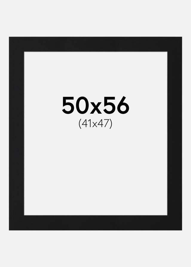 Paspartu Juodas Standartas (Balta Šerdis) 50x56 cm (41x47)