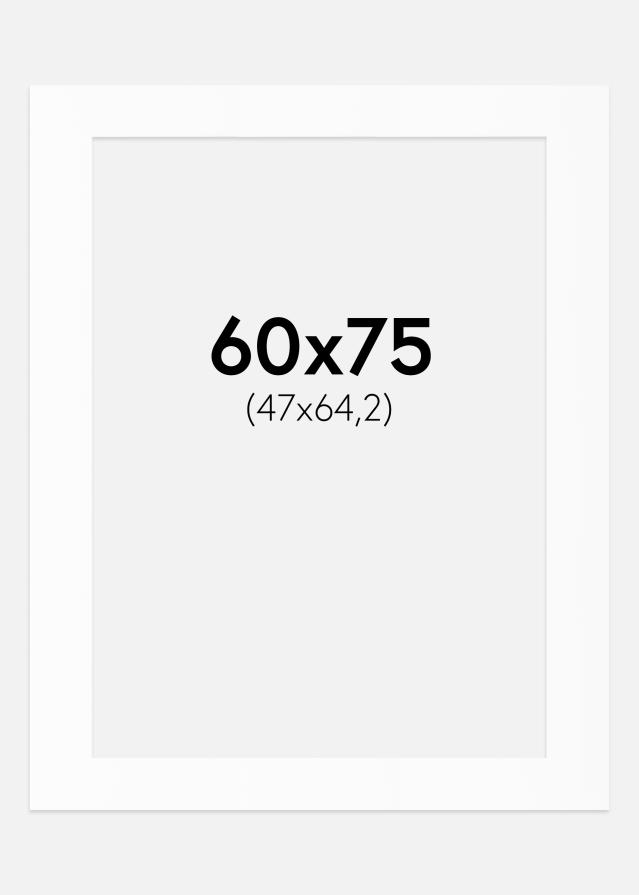 Paspartu Baltas Standartas (Balta Šerdis) 60x75 cm (47x64,2)