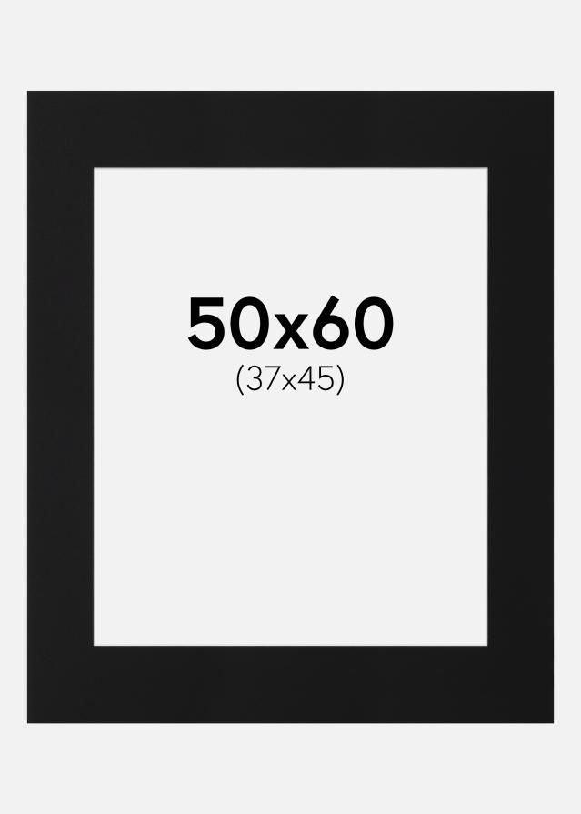 Paspartu Juodas Standartas (Balta Šerdis) 50x60 cm (37x45)
