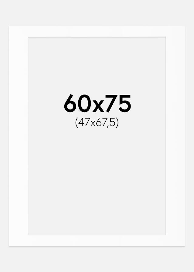 Paspartu Baltas Standartas (Balta Šerdis) 60x75 cm (47x67,5)