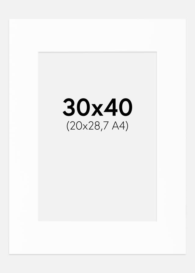 Paspartu Canson Baltas Balta šerdis 30x40 cm (20x28,7)