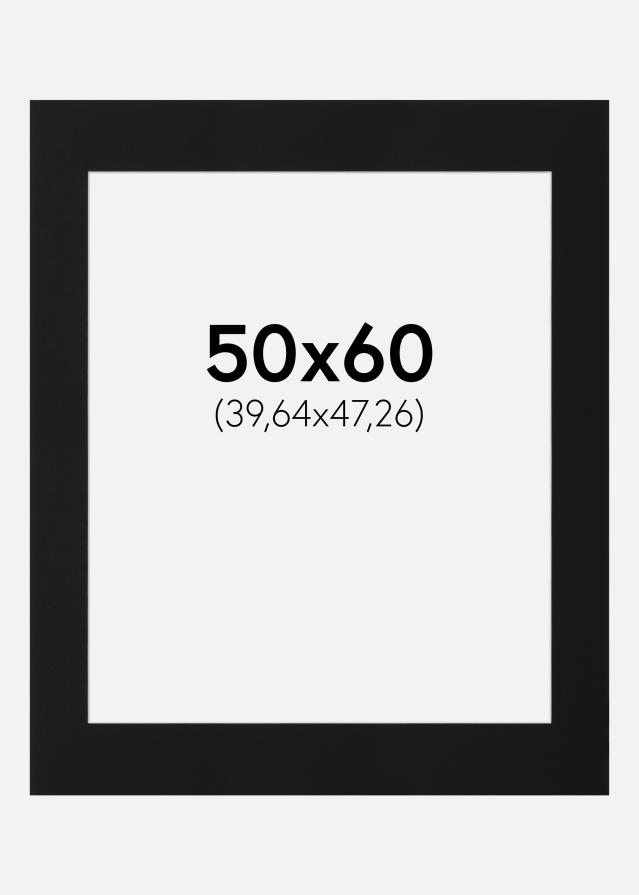 Paspartu Juodas Standartas (Balta Šerdis) 50x60 cm (39,64x47,26)
