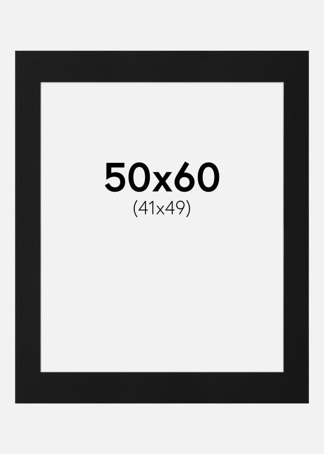 Paspartu Juodas Standartas (Balta Šerdis) 50x60 cm (41x49)