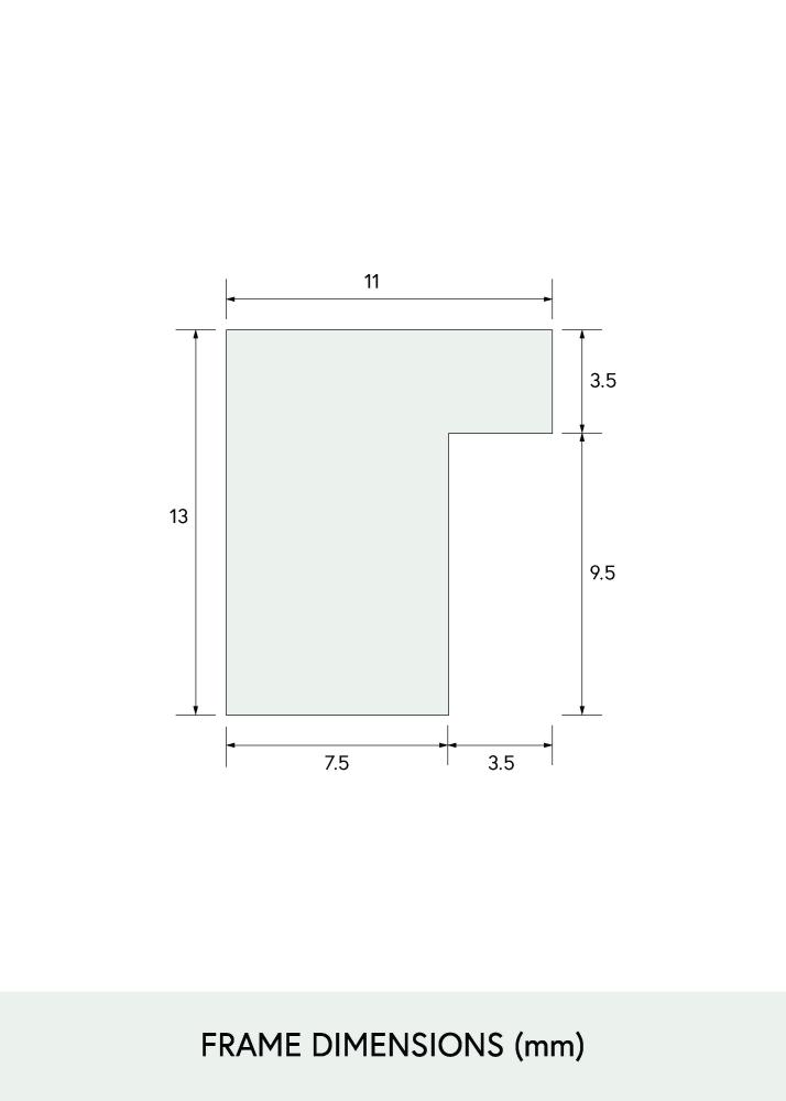 Rėmas siauras ąžuolas akrilo stiklas 32x32 cm