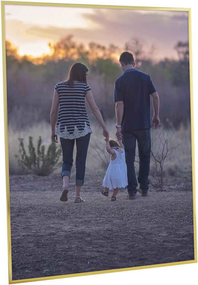 Rėmas Įrašai Frame Aluminum Gold 70x100 cm - Paspartu Juodas 59,4x84 cm (A1)