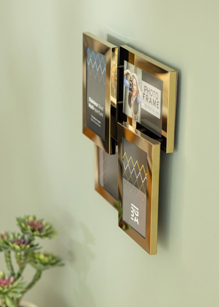 Stainless Steel Koliažo rėmelis Auksas - 4 Paveikslėliai