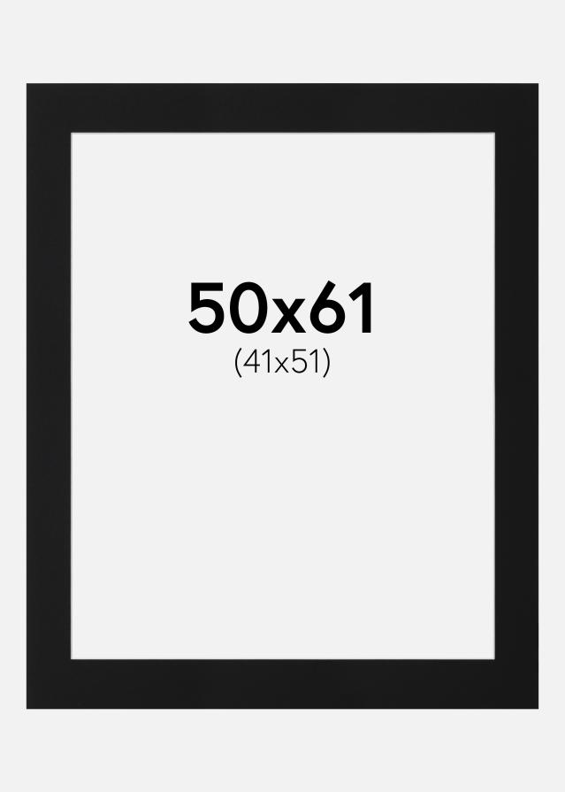 Paspartu Juodas Standartas (Balta Šerdis) 50x61 cm (41x51)