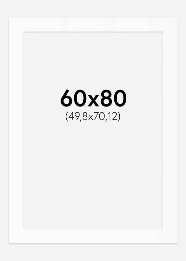 Paspartu Baltas Standartas (Balta Šerdis) 60x80 cm (49,8x70,12)