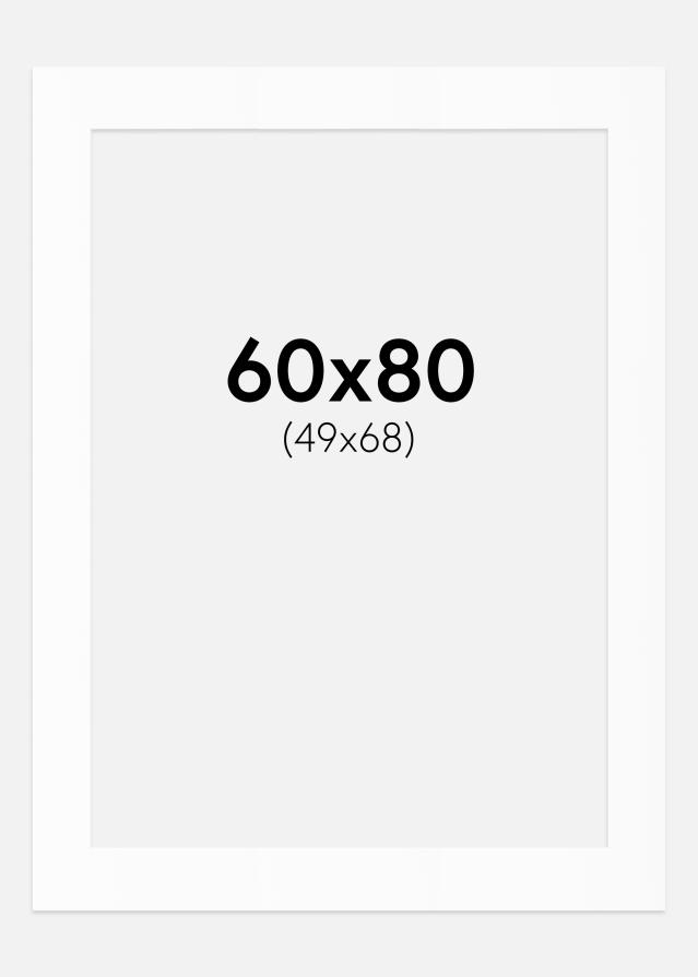 Paspartu Baltas Standartas (Balta Šerdis) 60x80 cm (49x68)