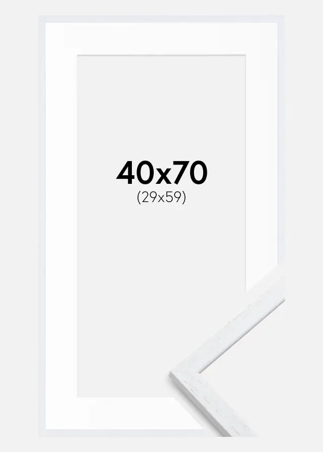 Rėmas Edsbyn Warm White 40x70 cm - Paspartu Baltas 30x60 cm