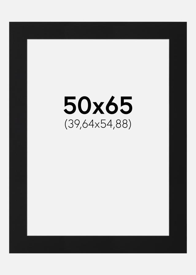 Paspartu Juodas Standartas (Balta Šerdis) 50x65 cm (39,64x54,88)