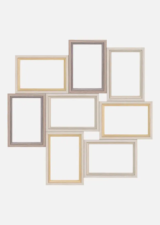 Zara 8Q Koliažo rėmelis Rudas - 8 Paveikslėliai