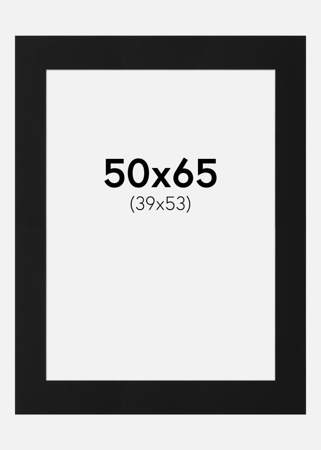 Paspartu Juodas Standartas (Balta Šerdis) 50x65 cm (39x53)