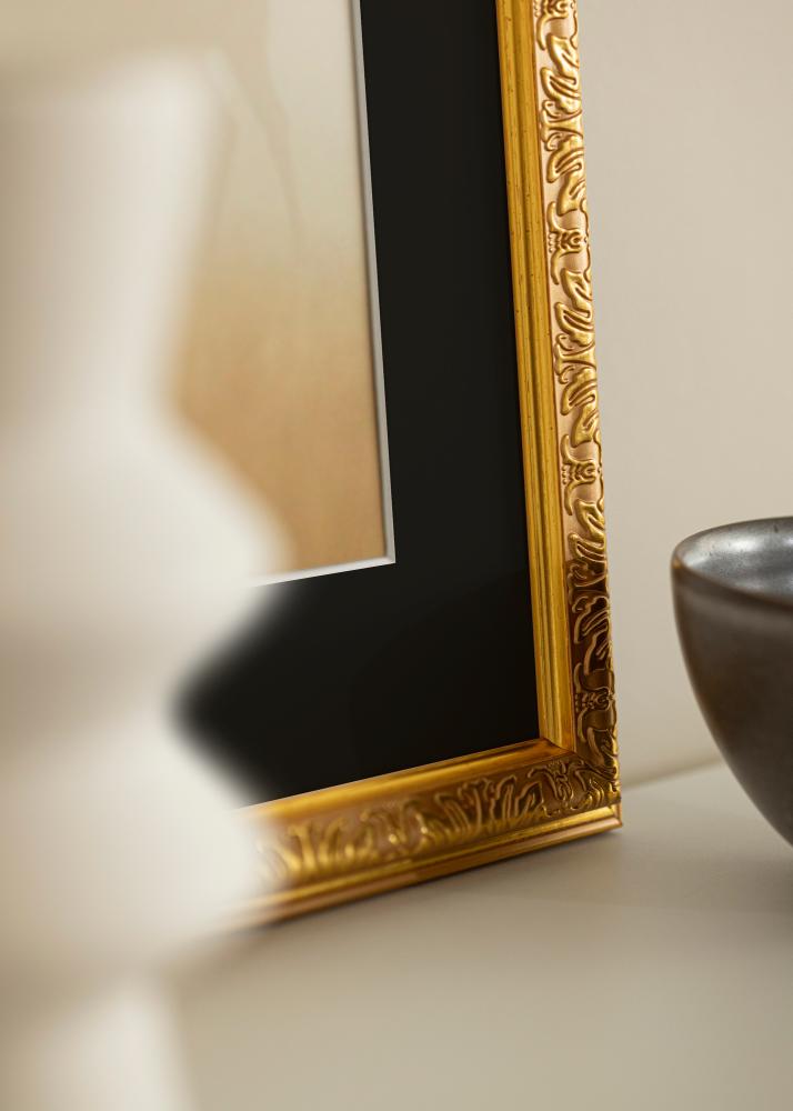 Rėmas Nostalgia Auksas 35x45 cm - Paspartu Juodas 11x14 inches