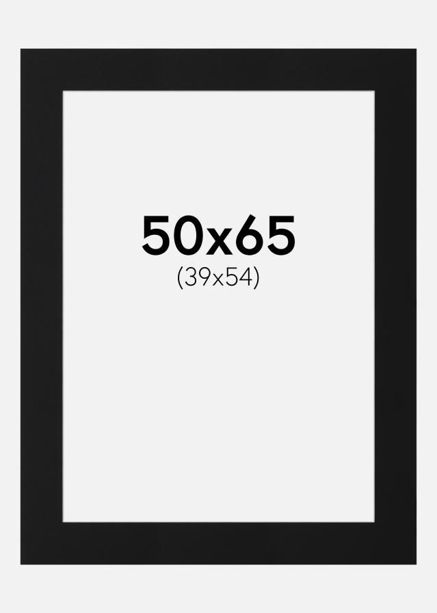 Paspartu Juodas Standartas (Balta Šerdis) 50x65 cm (39x54)