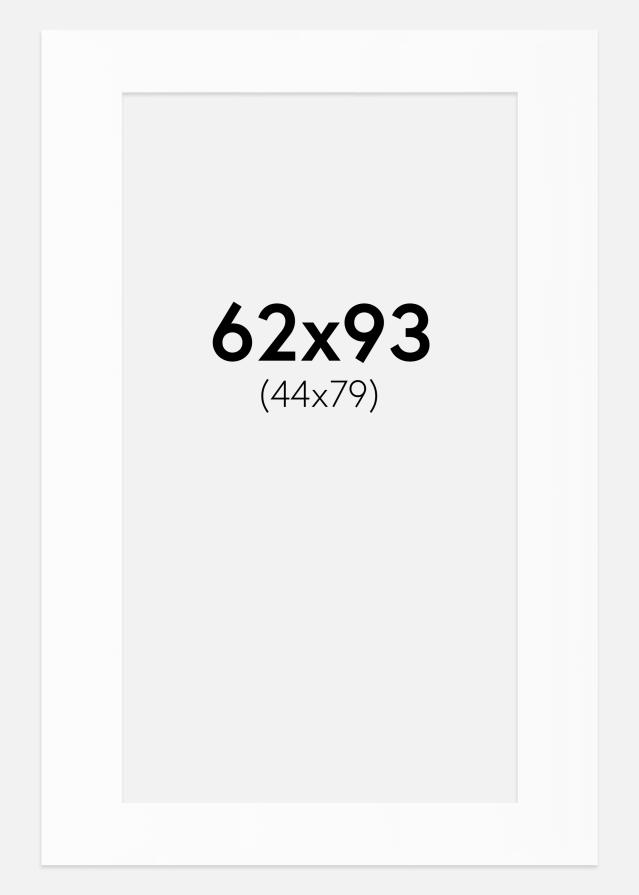 Paspartu Baltas Standartas (Balta Šerdis) 62x93 cm (44x79)