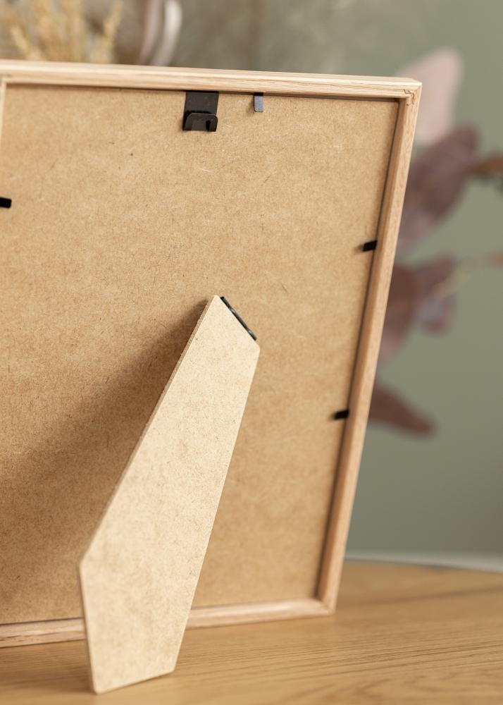 Rėmas Plonas ąžuolinis 20x30 cm - Paspartu Juodas 15x21 cm (A5)