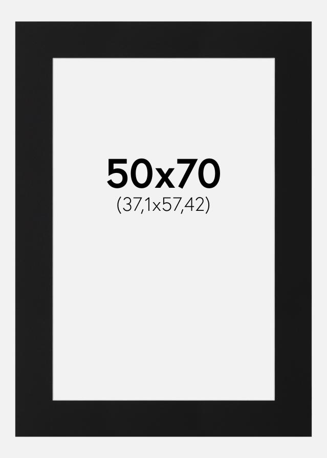 Paspartu Juodas Standartas (Balta Šerdis) 50x70 cm (37,1x57,42)