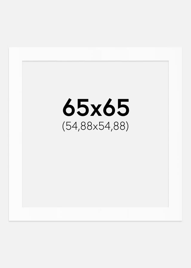 Paspartu Baltas Standartas (Balta Šerdis) 65x65 cm (54,88x54,88)