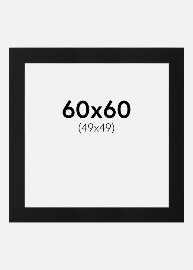 Paspartu Canson Juodas Balta šerdis 60x60 cm (49x49)