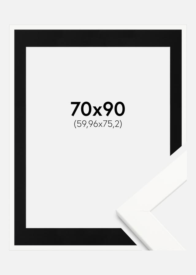 Rėmas Trendline Baltas 70x90 cm - Paspartu Juodas 24x30 inches