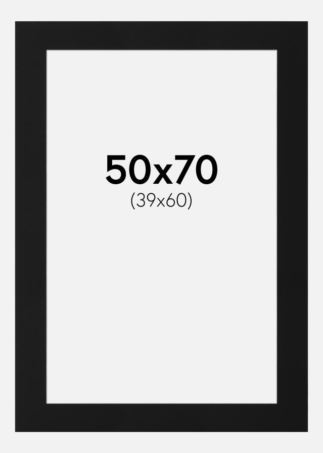 Paspartu Juodas Standartas (Balta Šerdis) 50x70 cm (39x60)